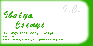 ibolya csenyi business card