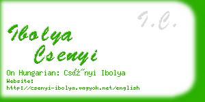 ibolya csenyi business card